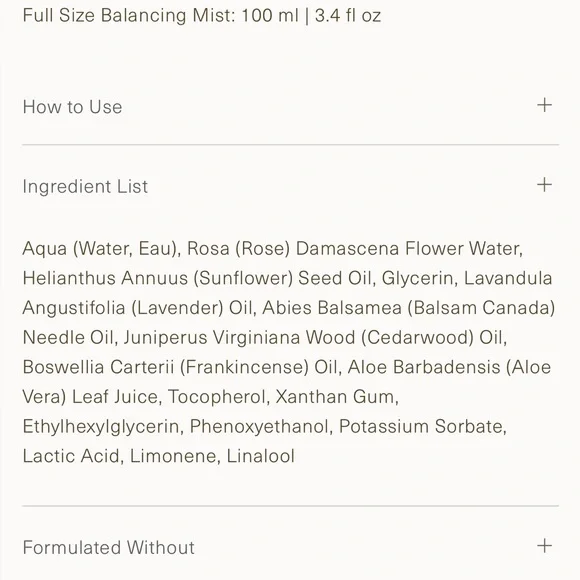 Oak Essentials x Jenni Kanye Full Size Balancing Toning Mist 100ml/3.4 fl oz $46 - Picture 9 of 14